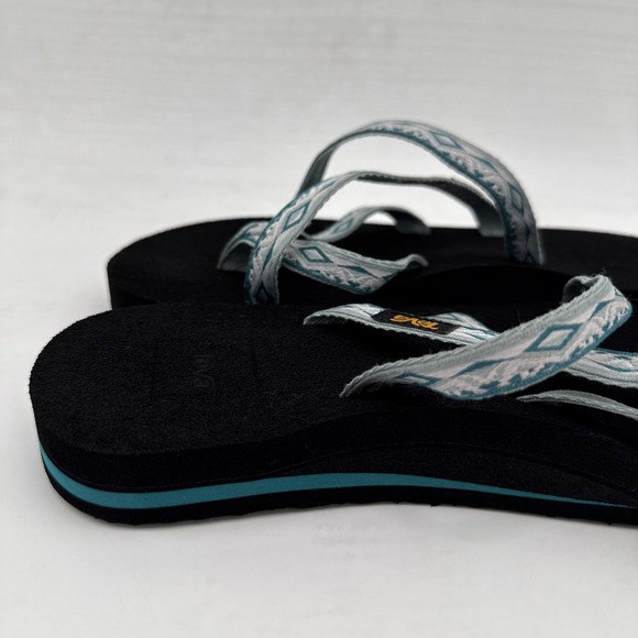 Teva Women's Shoes SZ 5 Olowahu Slip Cross Straps Sari Ribbon Sandals Flip Flops - Picture 9 of 16